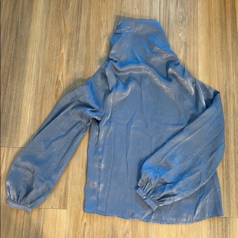 SHEIN Blue Shimmery Long Sleeve Sz.XS